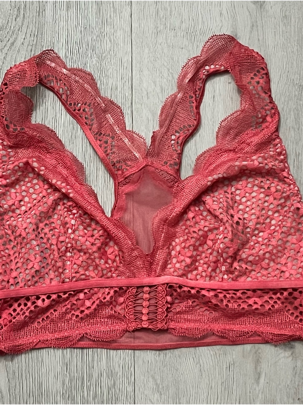 Victoria's Secret Coral Lace Bralette - Pink/Coral